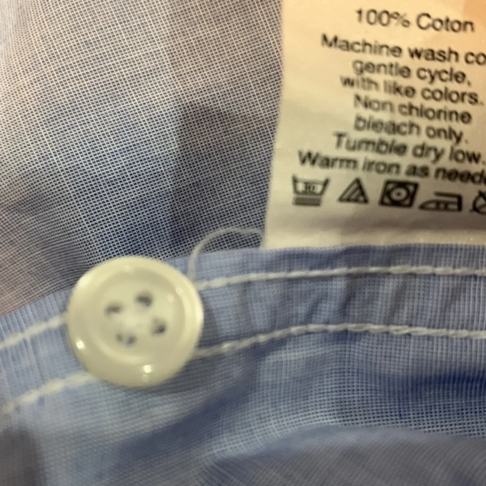 J. Crew Men's Long Sleeve Dress Shirt Blue Sz‎ XL